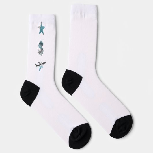 RICH Unisex Socks Trend Abstrakter Blauer Ozean Socken (Rechts)