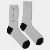 RICH Unisex Socks Trend Abstrakter Blauer Ozean Socken (Rechts)