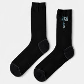 RICH Unisex Socks Trend Abstrakter Blauer Ozean Socken (Linkes Detail)