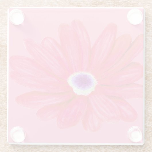 Rich Vibrant Red Flower Glasuntersetzer (Rückseite)