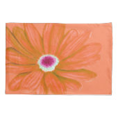 Rich Vibrant Red Flower Kissenbezug (Rückseite-Links)