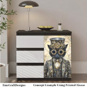 Rich Viktorianisch Steampunk Black Cat AB6 Decoupa Seidenpapier