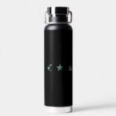 RICH Wasserflasche Trend Abstrakt Art Grün Trinkflasche (Rückseite)