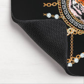 Rich Wild Tiger With Printed Gold Chains & Dia Mousepad (Ecke)