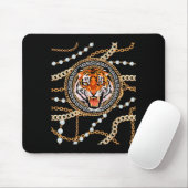 Rich Wild Tiger With Printed Gold Chains & Dia Mousepad (Mit Mouse)