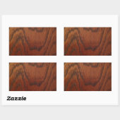 Rich Wood Design Rechteckiger Aufkleber (Blatt)
