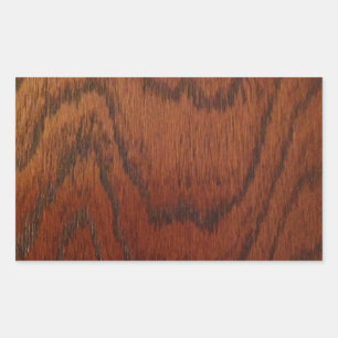 Rich Wood Design Rechteckiger Aufkleber
