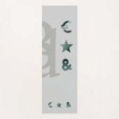 RICH Yoga Mat Abstrakt Art Black Green Emerald Yogamatte (Vorderseite)