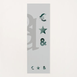 RICH Yoga Mat Abstrakt Art Black Green Emerald Yogamatte