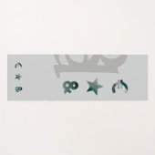 RICH Yoga Mat Abstrakt Art Black Green Emerald Yogamatte (Vorderseite (Horizontal))