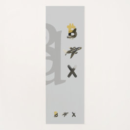 RICH Yoga Mat Abstrakt Art Schwarz-weiß Gold Yogamatte