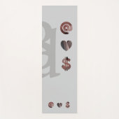 RICH Yoga Mat Abstrakte Art Grau Schwarzes Pulver Yogamatte (Vorderseite)