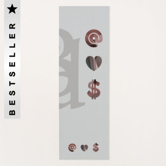 RICH Yoga Mat Abstrakte Art Grau Schwarzes Pulver Yogamatte