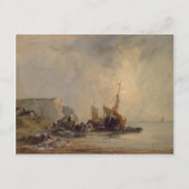Richard Bonington- Boote von der Normandie Shore Postkarte (Vorderseite)