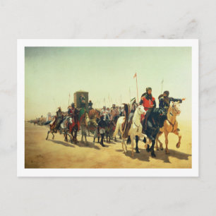 Richard Coeur de Lion auf dem Weg nach Jerusalem Postkarte