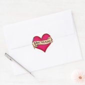 Richard - Custom Heart Tattoo T - Shirt & Geschenk Runder Aufkleber (Umschlag)