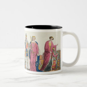 Richard das Lionheart, John von hagem, Edward III, Zweifarbige Tasse