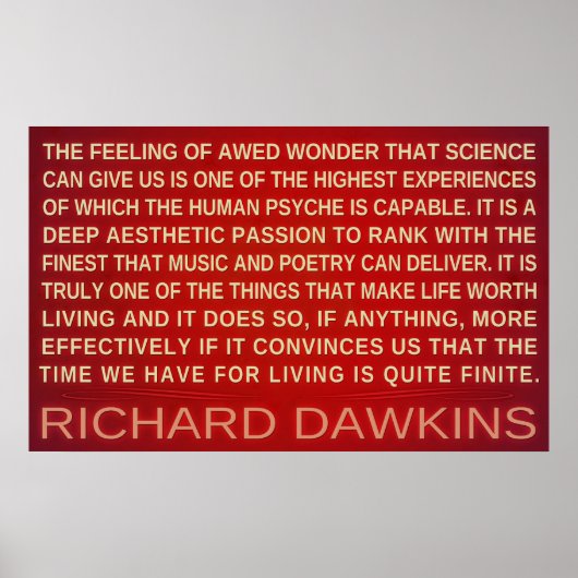 Richard Dawkins | Wunderwissenschaft gibt uns ein Poster (Vorne)