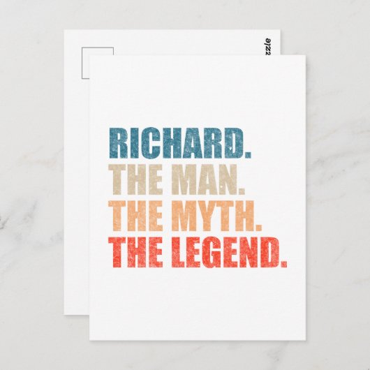 Richard Der Mensch Der Mythos der Legende Postkarte (Vorne/Hinten)