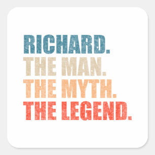 Richard Der Mensch Der Mythos der Legende Quadratischer Aufkleber