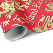 Richard die königlichen Waffen des Lionheart in En Geschenkpapier (Rolleneckpunkt)