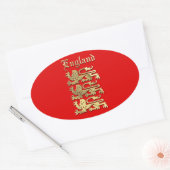 Richard die königlichen Waffen des Lionheart in En Ovaler Aufkleber (Umschlag)