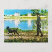 Richard Gallo und Sein Hund von Gustave Caillebott Postkarte (Vorderseite)