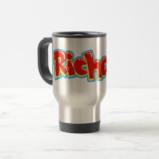 Richard Graffiti Reisebecher (Vorderseite Links)