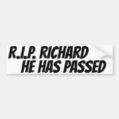 RICHARD HAS PASSED AUTOAUFKLEBER (Vorne)