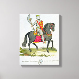 Richard I, König von England (1157-99), 1194, von Leinwanddruck