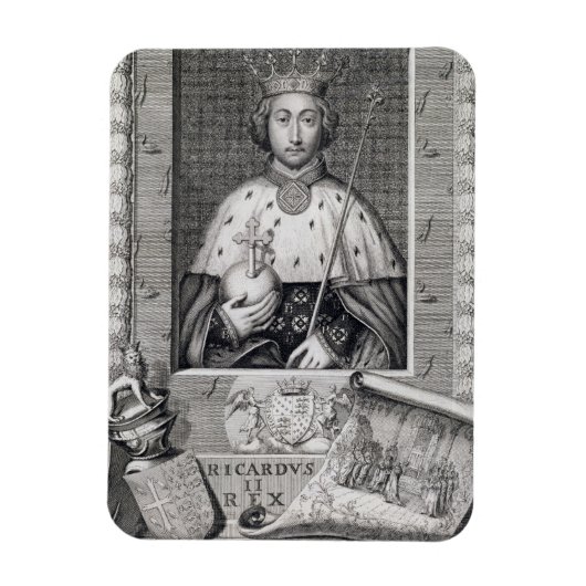 Richard II (1367-1400) King of England 1377-99, af Magnet (Vertikal)