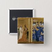 Richard II dargestellt der Jungfrau und dem Kind Button (Vorne & Hinten)