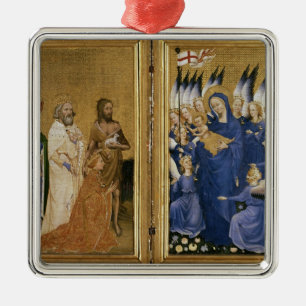 Richard II dargestellt der Jungfrau und dem Kind Silbernes Ornament
