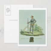 Richard III (1452-85) 1470, graviert von W. Maddoc Postkarte (Vorne/Hinten)