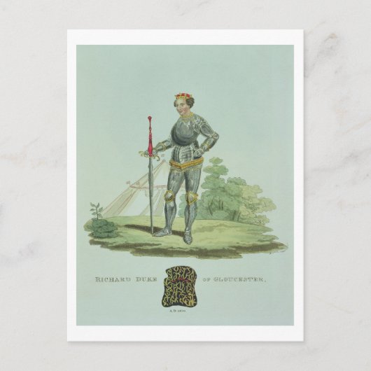 Richard III (1452-85) 1470, graviert von W. Maddoc Postkarte (Vorderseite)