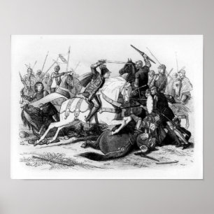 Richard III am Kampf von Bosworth im Jahre 1485 Poster