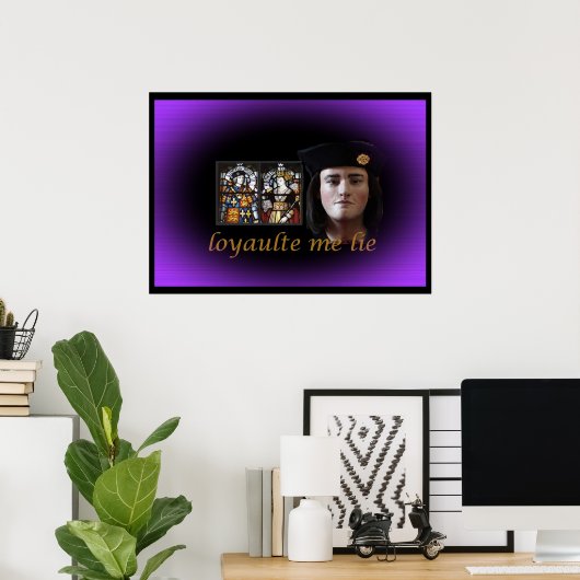 Richard III. im königlichen lila Poster (Heimbüro)