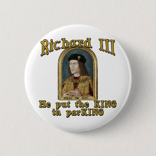Richard III setzte den König in Parkt-shirt ein Button