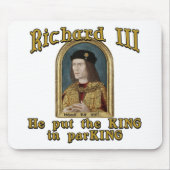 Richard III setzte den König in Parkt-shirt ein Mousepad (Vorne)