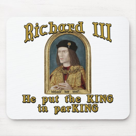 Richard III setzte den König in Parkt-shirt ein Mousepad (Vorne)