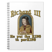 Richard III setzte den König in Parkt-shirt ein Notizblock (Vorderseite)