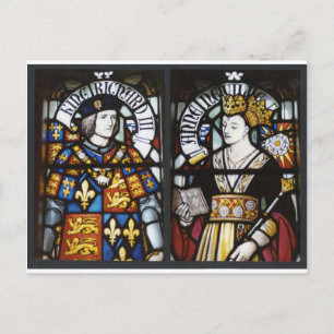 RICHARD III. UND KÖNIGIN ANNE VON ENGLAND POSTKARTE