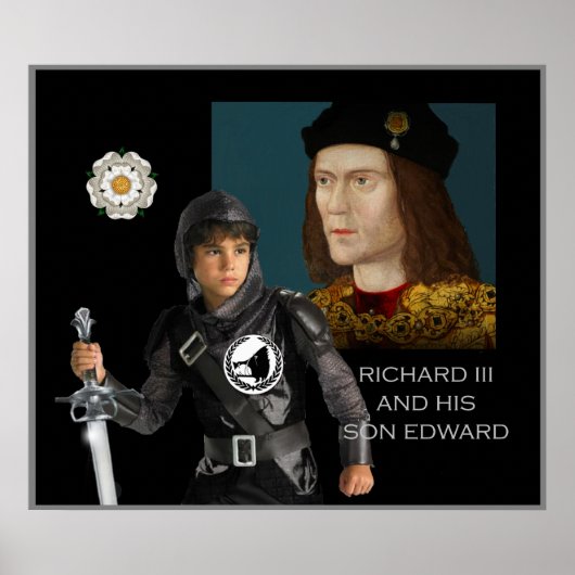 Richard III. und sein Sohn Edward Poster (Vorne)