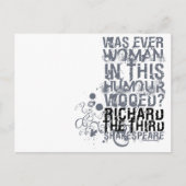 Richard III Wooed Quote (B&W) Postkarte (Vorderseite)