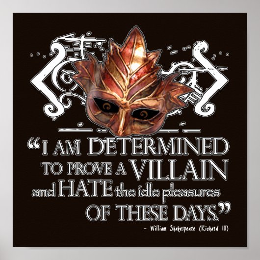 Richard III Zitat Poster (Vorne)