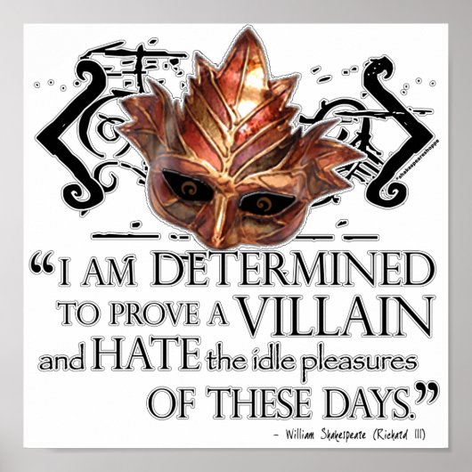 Richard III Zitat Poster (Vorne)