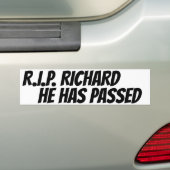 RICHARD IST GESTORBEN AUTOAUFKLEBER (Auf Auto)