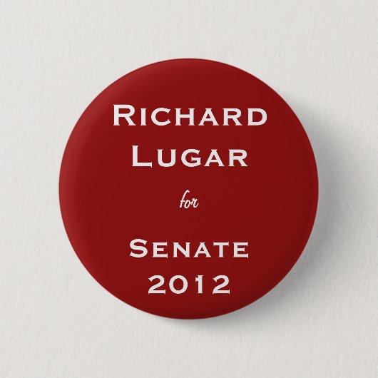 Richard Lugar für Senats-Knopf Button (Vorderseite)