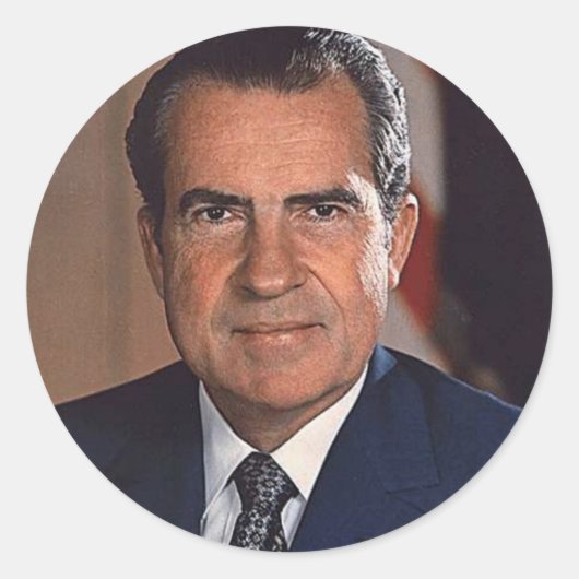 Richard M. Nixon 37 Runder Aufkleber (Vorderseite)