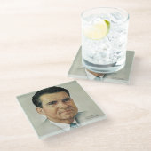 Richard Milhouse Nixon Glasuntersetzer (Schrägansicht)